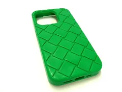 ■美品■ BOTTEGA VENETA ボッテガヴェネタ イントレチャート ラバー iPhone14Pro 対応 アイフォン スマホケース グリーン系 BS4256のサムネイル