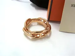 ■新品同様■HERMES エルメス シェーヌダンクル ルカデ レガート スカーフリング アクセサリー レディース ピンクゴールド系 HA2685