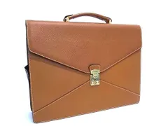 ■新品同様■ LANCEL ランセル レザー ビジネスバッグ ブリーフケース 書類かばん メンズ ブラウン系 GA9354のサムネイル