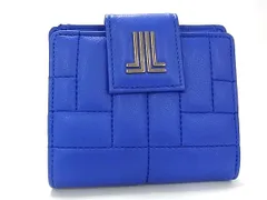 ■新品■未使用■ LANVIN en Bleu ランバンオンブルー ベルシー レザー 二つ折り 財布 ウォレット 札入れ 小銭入れ ブルー系 BT4051のサムネイル