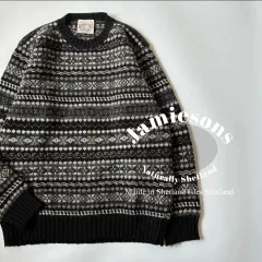 JAMIESONS / フェアアイル 総柄　クルーネックニットのサムネイル