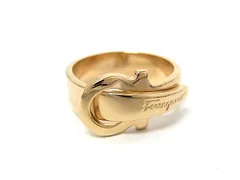 ■新品同様■ Salvatore Ferragamo フェラガモ ガンチーニ スカーフリング スカーフ留め アクセサリー レディース ゴールド系 BN9450のサムネイル