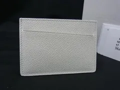 ■新品■未使用■ Maison Margiela メゾン マルジェラ レザー パスケース カードケース カード入れ ホワイト系 BS4755