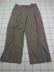 ◇ Θ ジーユー GU 221-352195 ヘリンボーンワイドパンツ XXLサイズ レディース ベージュ系 E  【1603090028443】