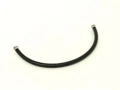 ■極美品■ FRED フレッド スチール×レザー ブレスレット用 スティールケーブル サイズ 17 メンズ レディース ブラック系 FQ6916のサムネイル