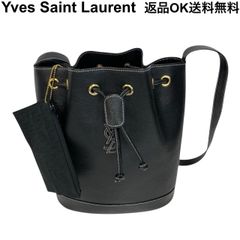 日本未発売 サンローラン カーフスキンレザー フリンジ バケットバッグ 