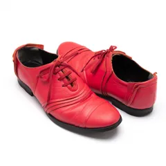 コムデギャルソンCOMME des GARCONS トリプルレイヤード切替デザインシューズ 赤23.5のサムネイル