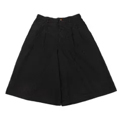 コムコム コムデギャルソンCOMME des GARCONS ポリジオメトリックジャガードタックワイドハーフパンツ 黒S