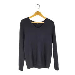 ユニクロ UNIQLO CASHMERE 100％ 3DカシミヤVネックセーター レディース JPN：L 
