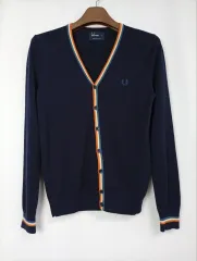 A級/S)FREDPERRY メリノウール Vネック カーディガン_Haruヴィンテージ7084