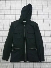 ◇ ⊇ ドンナウーノ DONNA UNO フード付きニット切替ジャケット ブラック系 レディース 40 E  【1603230010352】