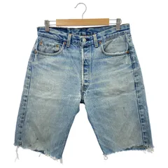 Levi's (リーバイス) 90s USA製 501 カットオフショートパンツ  ブルー 表記W34