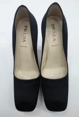 正規品 PRADA サテン パンプス
