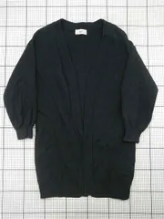◇ ⊇ アズールバイマウジー AZUL BY MOUSSY ロングカーディガン ブラック系 S レディース E  【1604030020657】