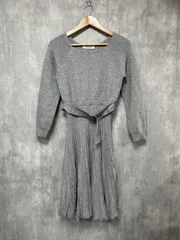 MISCH MASCH ミッシュマッシュ ニット Aライン ワンピース sizeM/グレー ◆■ レディース