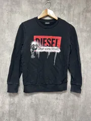 DIESEL ディーゼル プリント ロング Tシャツ 黒 ◇■◎メンズ