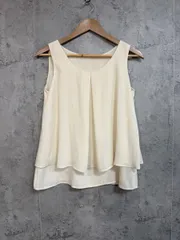 NATURAL BEAUTY BASIC ナチュラルビューティーベーシック ノースリーブ ブラウス プルオーバー シャツ sizeS/アイボリー ■◆ レディース