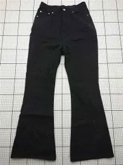 ◇ Θ ウィゴー WEGO WE21SP01-L0001 フレアデニムパンツ ブラック系 M レディース E  【1604030022200】