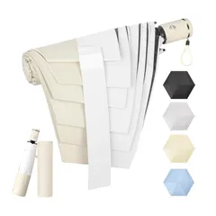 【特価商品】SEMTIM 【1秒でたためる】形状記憶 日傘 折りたたみ 雨傘 軽量 【JIS認証 UVカット率100% & 完全遮光】 自動開閉 晴雨兼用 丈夫 風に強い 大きい傘 92cmの大きめサイズで 日焼け止め 紫外線遮断 折り畳み傘 ビジネス 通勤