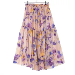 ブラミンク シルク ギャザー 花柄 ロング スカート ボトムス 7924-230-0242 マルチカラー 38【中古】のサムネイル