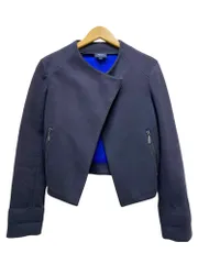 ARMANI JEANS (アルマーニジーンズ) ARMANI JEANS ノーカラージャケット 40 ネイビー レディース/036のサムネイル