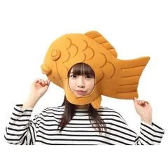 コスプレ衣装/コスチューム 〔かぶりもん たい焼きかぶりもの〕 幅380mm ヘッダー付き 〔ハロウィン パーティー 宴会〕