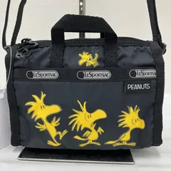 1989　LeSportsac レスポートサック レスポートサック×ピーナッツ ウッドストック ショルダーバッグ ブラック ナイロン レディース 　ミニショルダー　ブラック