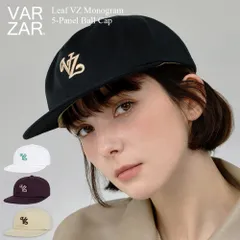 VARZAR バザール 韓国 帽子 キャップ 深め 小顔効果 顔が見えづらい 紫外線対策 レディース [Leaf VZ Monogram 5-Panel Ball Cap 1759 1760 1761 1762]
