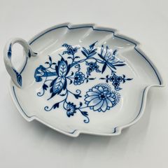マイセン ブルーオニオン リーフディッシュ リーフ プレート 美品 希少