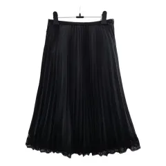 ヴィンテージ バレエコア プリーツ ブラック ロング丈スカート