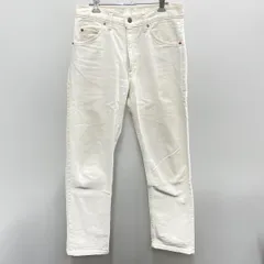 【中古】80s LEVI'S 505 カラーデニム サイズW31L34 白 40505-0552 スモールe ボタン裏刻印515[91]