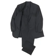 【SALE】BURBERRY LONDON バーバリーロンドン スーツ グレンチェック サイズ AB6 メンズ ウール100% トロピカル ジャケット 2B スラックス セットアップ チャコール 日本製