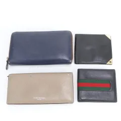 まとめ 4点 セット グッチ ダンヒル J&M DAVIDSON レザー 長財布 二つ折り ウォレット ラウンドファスナー メンズ REM DQ3-9【中古】