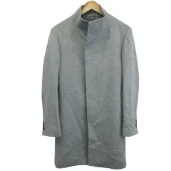 コムサメン COMME CA MEN コート ウール M グレー 無地 スタンドカラー 長袖 /NP ■GY59