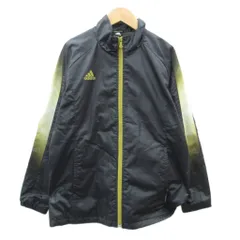 アディダス adidas スポーツウエア ウインドブレーカー ミドル丈 160㎝ 黒 スタンドカラー ロゴ /SY12 ■ECA001 男の子