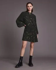 オールセインツ ALLSAINTS ブラック イソベラ セレン ビーズ ONE PIECE EU34