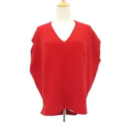 イエナ IENA ニット カットソー 赤 レッド Vネック フレンチスリーブ 無地 /HO36 ■ECC002