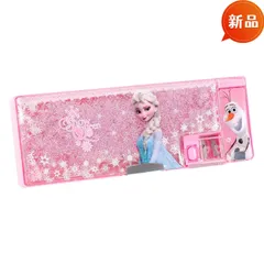 新品 アナ雪 ペンケース 両面開き 大容量 キラキラ 筆箱 エルサ 小学生 女の子 文房具