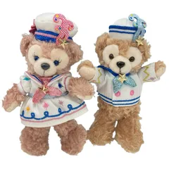 186001 現状品 東京ディズニーシー 20周年スターリードリームス ダッフィー シェリーメイ ぬいぐるみバッジ コスチューム 2点 まとめ売り