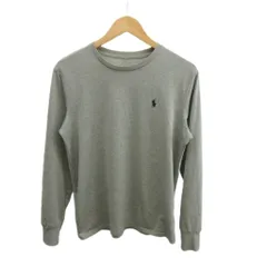 ポロ ラルフローレン POLO RALPH LAUREN カットソー Tシャツ ロンT グレー 長袖 ラウンドネック ロゴ刺繍 /RY ■GY99