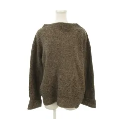 バンヤードストーム BARNYARDSTORM ニット セーター ウール 0 茶 ブラウン 長袖 ボートネック ミックスカラー /AH30 ■ECB003