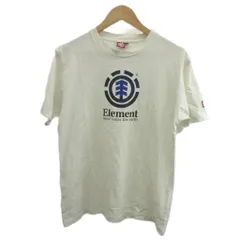 エレメント ELEMENT Tシャツ カットソー 半袖 クルーネック ロゴ プリント M 白 ホワイト /XZ ■ECA003