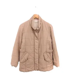 シューラルー SHOO・LA・RUE 中綿 ジャケット アウター スタンドカラー ジップアップ M ベージュ 茶 /TTのサムネイル