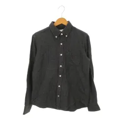 チャオパニック ティピー CIAOPANIC TYPY シャツ S グレー ボタンダウンカラー 長袖 胸ポケット フランネル /AH20 ■ECB003