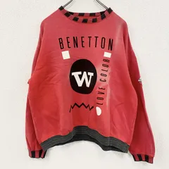 古着 used　UNITED COLORS OF BENETTON　スウェット/トレーナー　フェード　赤　レッド　46サイズ