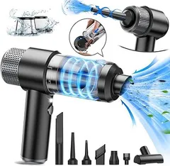 NABI_849 ハンディクリーナー コードレス 強力吸引力吹き飛ぶ/吸い込む/空気入れ/空気抜き 多機能車用掃除機 Type-C 急速充電 LEDライト付きミニ掃除機 ホコリ取り/キーボード掃除/車内掃除に最適 Svoko LT-135 ブラック 0414