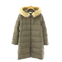 プラステ PLST ダウンコート ジップアップ ファー M カーキ /HK ■ECC003