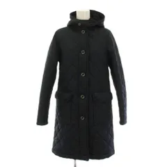 トラディショナルウェザーウェア Traditional Weatherwear キルティングコート 中綿 裏地ボア アウター 36 紺 ネイビー フード付き 長袖 /YM ■ECD003