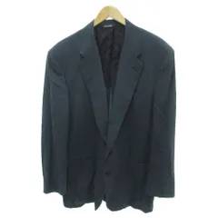 ランバン LANVIN テーラードジャケット ウール 52 紺 ネイビー シングル 背抜き /SJ ■ECA003