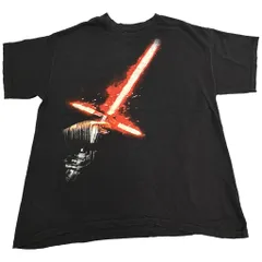 Disney ディズニー STAR WARS スター・ウォーズ フォースの覚醒 半袖Ｔシャツ ムービー ブラック(メンズ XL)中古 古着 X8657